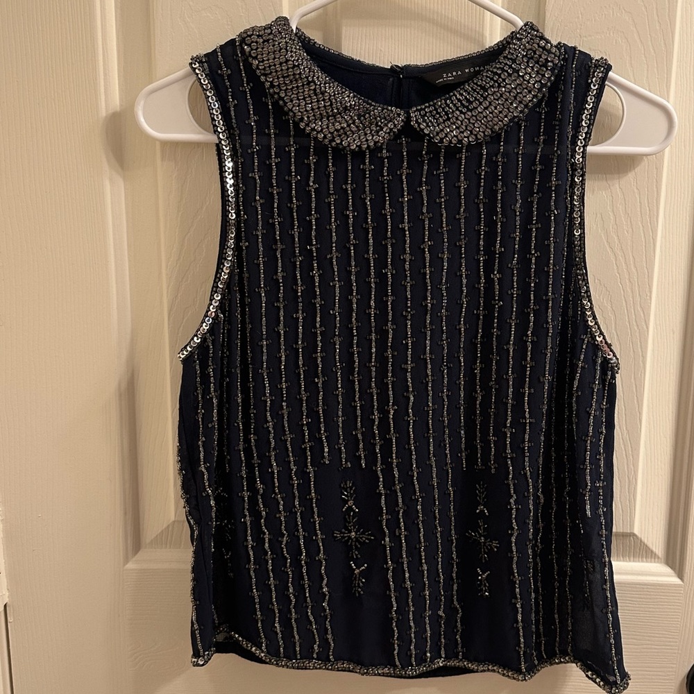 Zara Beaded Top